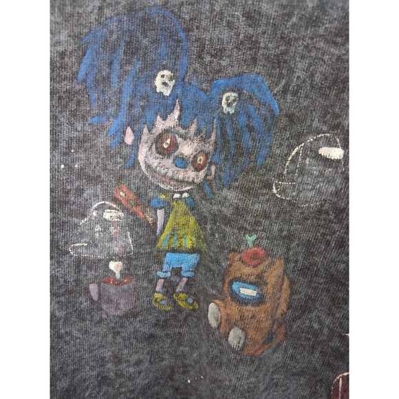 Punk Emo Indie Sleaze Grunge Goth Sweatshirt Hoodie Size Med Among US Game Paint - Picture 6 of 7